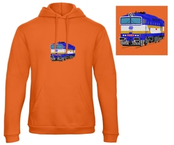 Premium unisex hooded sweatshirt with kangaroo pocket and embroidery Locomotives 754.057