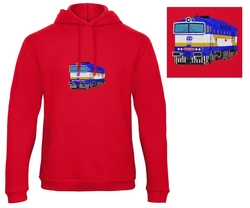 Premium unisex hooded sweatshirt with kangaroo pocket and embroidery Locomotives 754.057