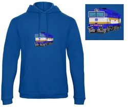 Premium unisex hooded sweatshirt with kangaroo pocket and embroidery Locomotives 754.057