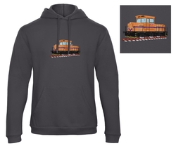 Premium unisex hooded sweatshirt with kangaroo pocket and embroidery Locomotives 711.5 