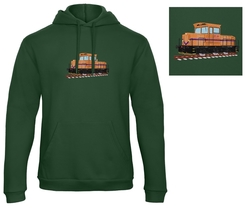 Premium unisex hooded sweatshirt with kangaroo pocket and embroidery Locomotives 711.5 