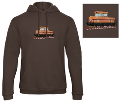 Premium unisex hooded sweatshirt with kangaroo pocket and embroidery Locomotives 711.5 