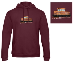 Premium unisex hooded sweatshirt with kangaroo pocket and embroidery Locomotives 711.5 