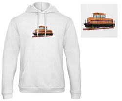 Premium unisex hooded sweatshirt with kangaroo pocket and embroidery Locomotives 711.5 