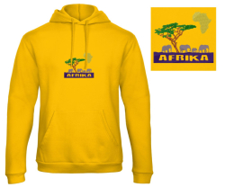 Slon Afrika - Prémiová mikina s kapucí