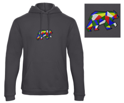 Bear Geom - Prémiová mikina s kapucí