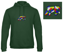 Bear Geom - Prémiová mikina s kapucí