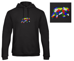 Bear Geom - Prémiová mikina s kapucí
