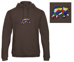 Bear Geom - Prémiová mikina s kapucí