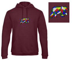 Bear Geom - Prémiová mikina s kapucí