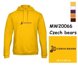 Czech bears - Prémiová unisex mikina s kapucí a klokaní kapsou a s výšivkou