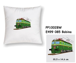 Lokomotiva Bobina - Pillow, size 40x40 cm, White  