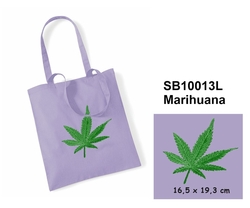 Marihuana - elegantní bavlněná nákupní taška s výšivkou.