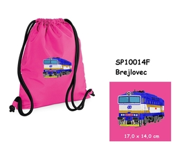  Lokomotiva 754 057-8 "Brejlovec" - Velký elegantní stahovací vak na záda s výšivkou 