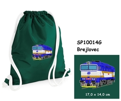  Lokomotiva 754 057-8 "Brejlovec" - Velký elegantní stahovací vak na záda s výšivkou 