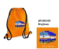  Lokomotiva 754 057-8 "Brejlovec" - Velký elegantní stahovací vak na záda s výšivkou 