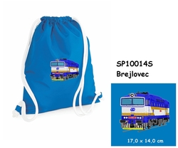  Lokomotiva 754 057-8 "Brejlovec" - Velký elegantní stahovací vak na záda s výšivkou 