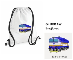  Lokomotiva 754 057-8 "Brejlovec" - Velký elegantní stahovací vak na záda s výšivkou 