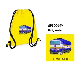  Lokomotiva 754 057-8 "Brejlovec" - Velký elegantní stahovací vak na záda s výšivkou 