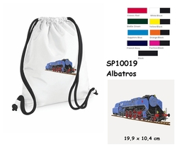 Locomotive "Albatros" - Large Elegant drawstring bag with embroidery