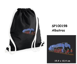 Locomotive "Albatros" - Large Elegant drawstring bag with embroidery