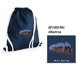 Locomotive "Albatros" - Large Elegant drawstring bag with embroidery