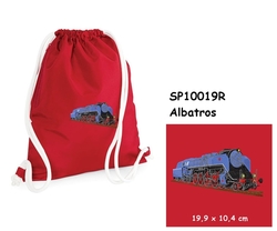 Locomotive "Albatros" - Large Elegant drawstring bag with embroidery