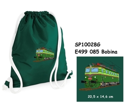  Lokomotiva E499 085  "Bobina" - Velký elegantní stahovací vak na záda s výšivkou - kopie