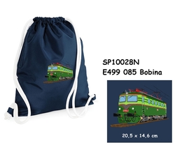  Lokomotiva E499 085  "Bobina" - Velký elegantní stahovací vak na záda s výšivkou - kopie