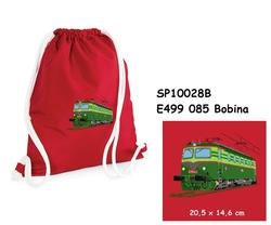  Lokomotiva E499 085  "Bobina" - Velký elegantní stahovací vak na záda s výšivkou - kopie