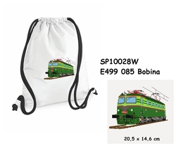  Lokomotiva E499 085  "Bobina" - Velký elegantní stahovací vak na záda s výšivkou - kopie