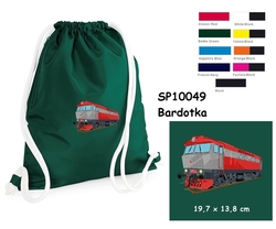 Locomotive "Bardotka" - Large Elegant drawstring bag with embroidery 