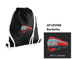 Locomotive "Bardotka" - Large Elegant drawstring bag with embroidery 