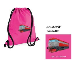 Locomotive "Bardotka" - Large Elegant drawstring bag with embroidery 