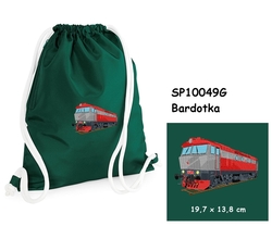 Locomotive "Bardotka" - Large Elegant drawstring bag with embroidery 