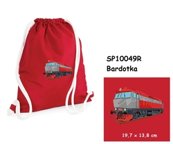  Lokomotiva  "Bardotka" - Velký elegantní stahovací vak na záda s výšivkou