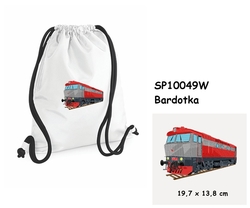 Locomotive "Bardotka" - Large Elegant drawstring bag with embroidery 