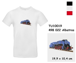 Locomotive 498 022 "Albatros"  - Modern T-shirt with short sleeves and embroidery