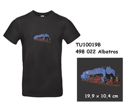 Locomotive 498 022 "Albatros"  - Modern T-shirt with short sleeves and embroidery