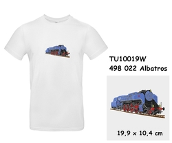 Locomotive 498 022 "Albatros"  - Modern T-shirt with short sleeves and embroidery