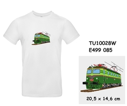 Locomotive " Bobina" E499 085 - Modern T-shirt with short sleeves and embroidery  - kopie - kopie