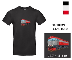 Locomotive "Bardotka" T478 1010 - Modern T-shirt with short sleeves and embroidery  - kopie