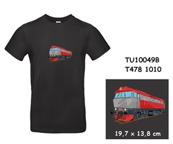 Locomotive "Bardotka" T478 1010 - Modern T-shirt with short sleeves and embroidery  - kopie