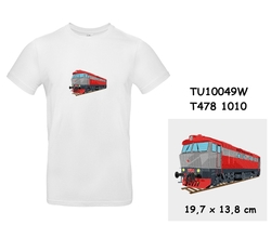 Locomotive "Bardotka" T478 1010 - Modern T-shirt with short sleeves and embroidery  - kopie