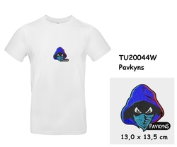 Pavkyns streamer - Modern T-shirt with short sleeves and embroidery
