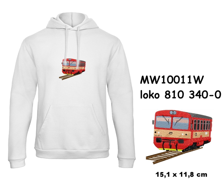 Premium unisex hooded sweatshirt with kangaroo pocket and embroidery with motif Loko 810 340-0