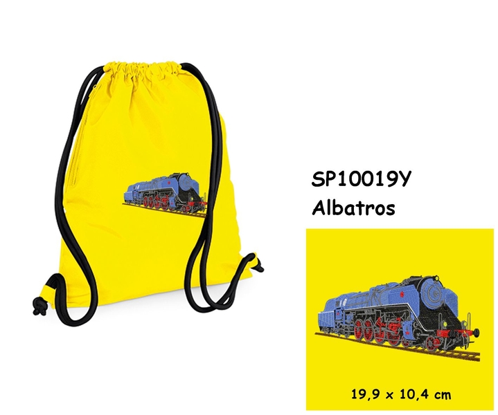 Locomotive "Albatros" - Large Elegant drawstring bag with embroidery