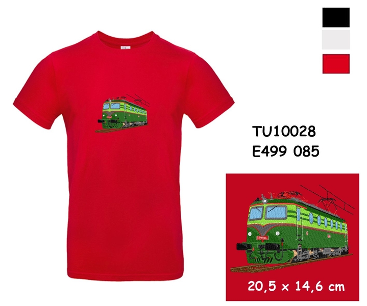 Locomotive " Bobina" E499 085 - Modern T-shirt with short sleeves and embroidery  - kopie - kopie
