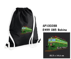  Lokomotiva E499 085  "Bobina" - Velký elegantní stahovací vak na záda s výšivkou - kopie